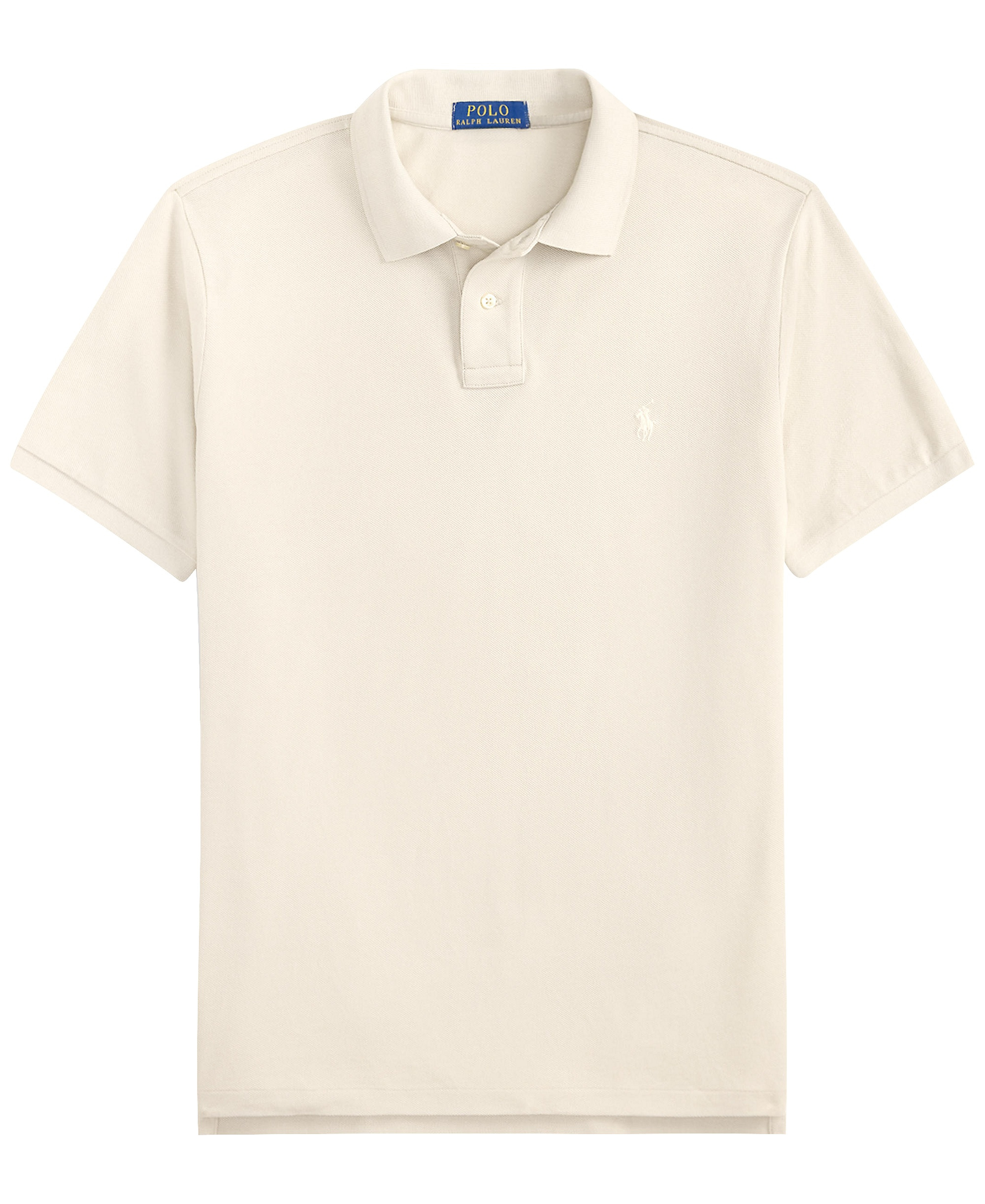 Polo Ralph Lauren Men's Custom Slim-Fit Mesh Polo Shirt - Classic Stone/C8125