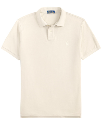 Polo Ralph Lauren Men's Custom Slim-Fit Mesh Polo Shirt - Classic Stone/C8125