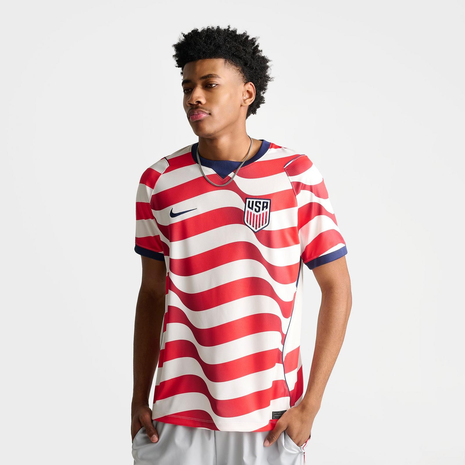 Men's Nike USA 2026 Stadium Home Dri-FIT Replica Soccer Jersey - Sail/Midnight Navy