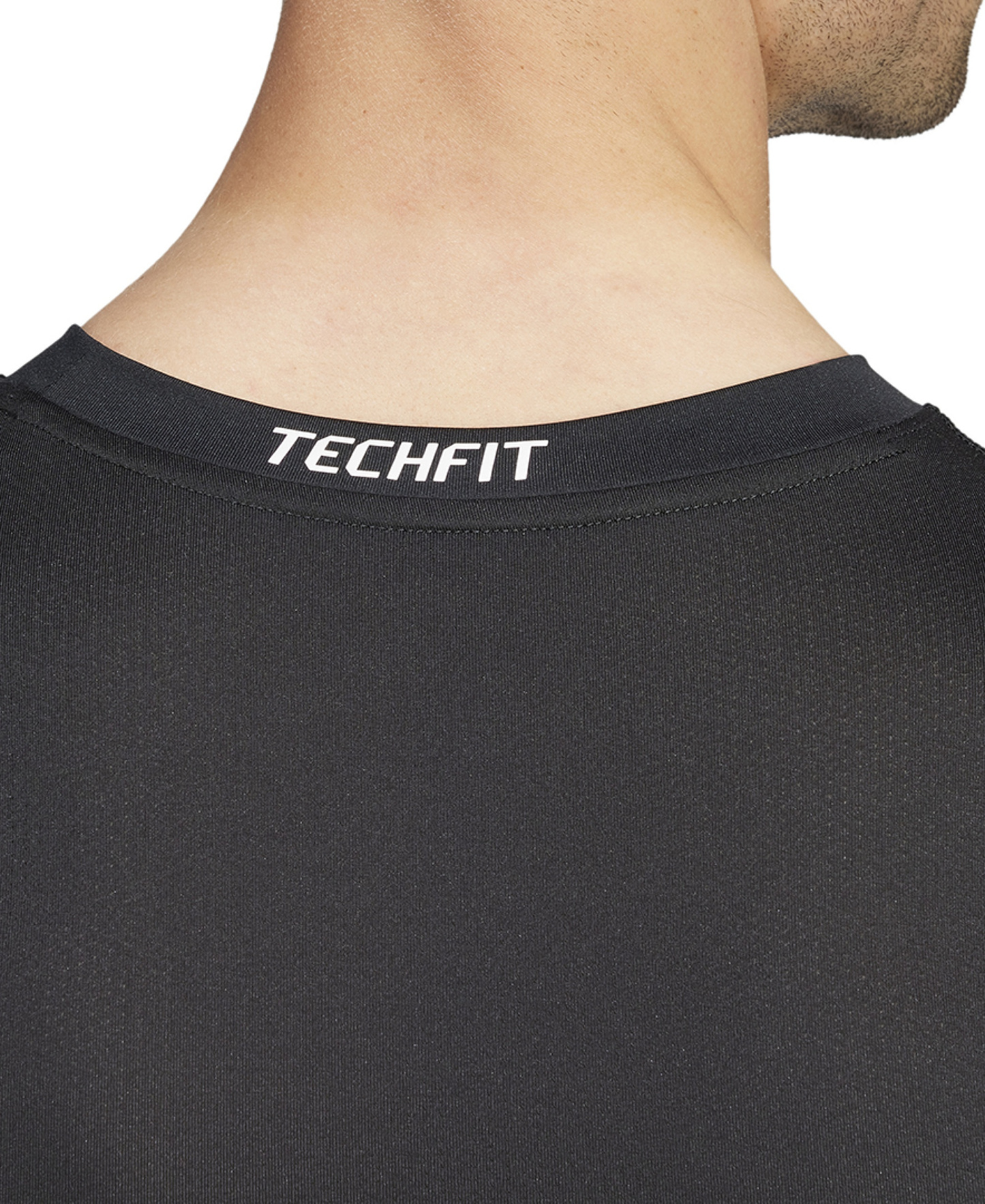 adidas Men's Tech-Fit Compression Crewneck T-Shirt - Black