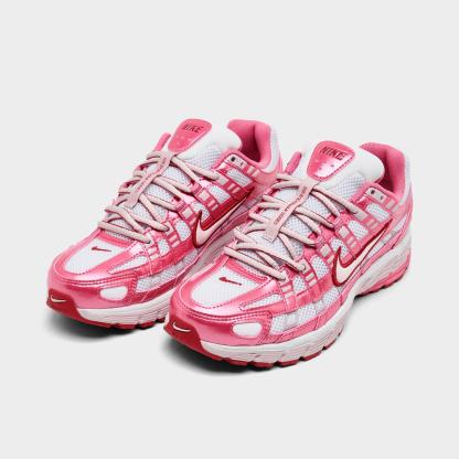 Women's Nike P-6000 Casual Shoes - Summit White/Peony/Team Crimson/Silt Red