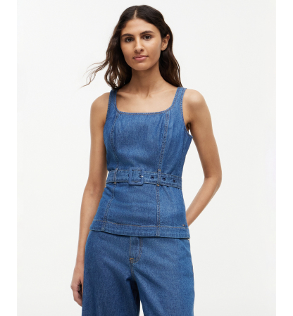 Tommy Hilfiger Women's Belted Sleeveless Top - Tory Mid