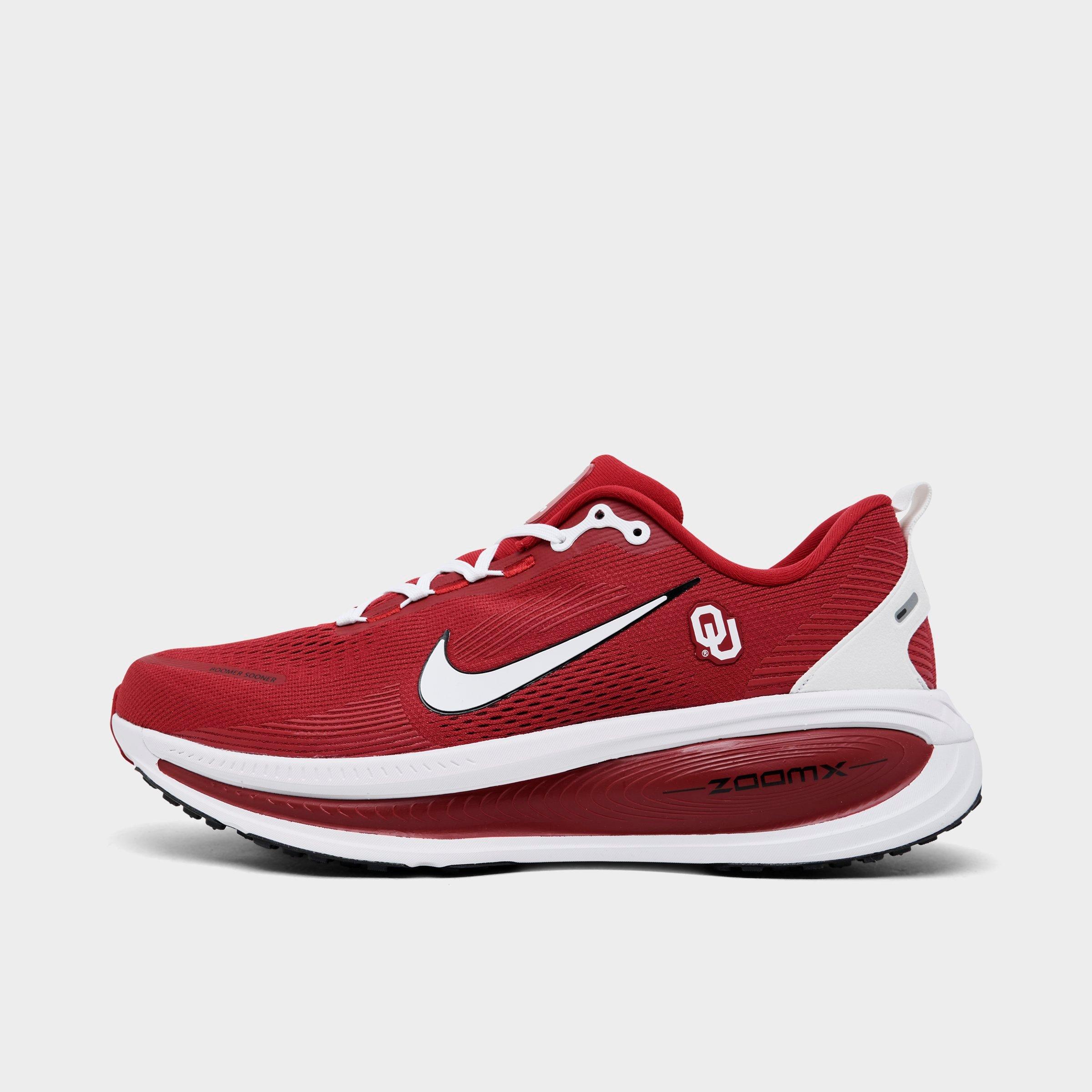 Men's Nithtke Vomero 18 Purdue Boilermakers Running Shoes - Part 1 - Team Crimson/White/Black (IQ6883-600) - Left shoe facing left. Outside of the shoe.