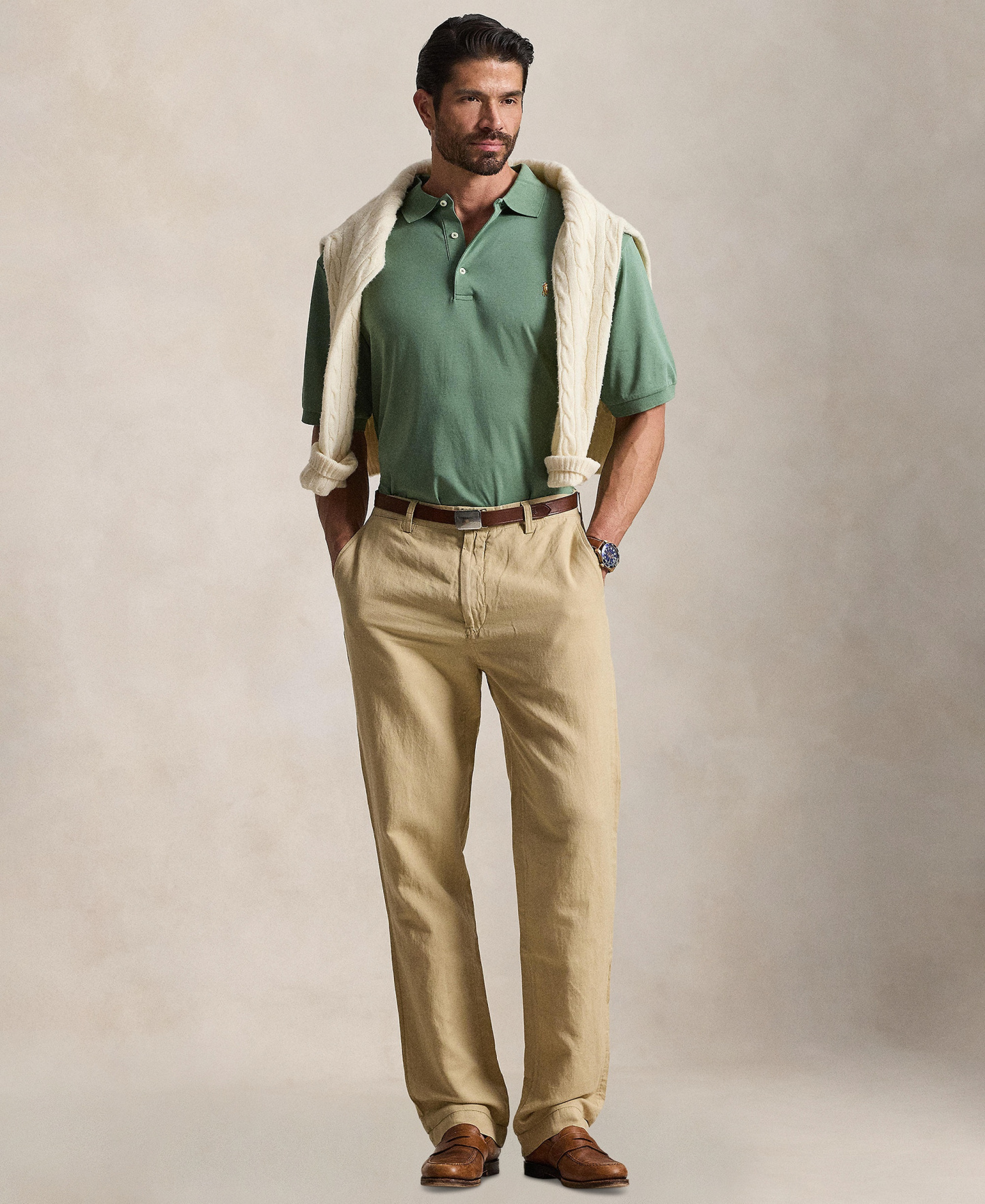 Polo Ralph Lauren Men's Big & Tall Solid Polo Shirt - Fatigue
