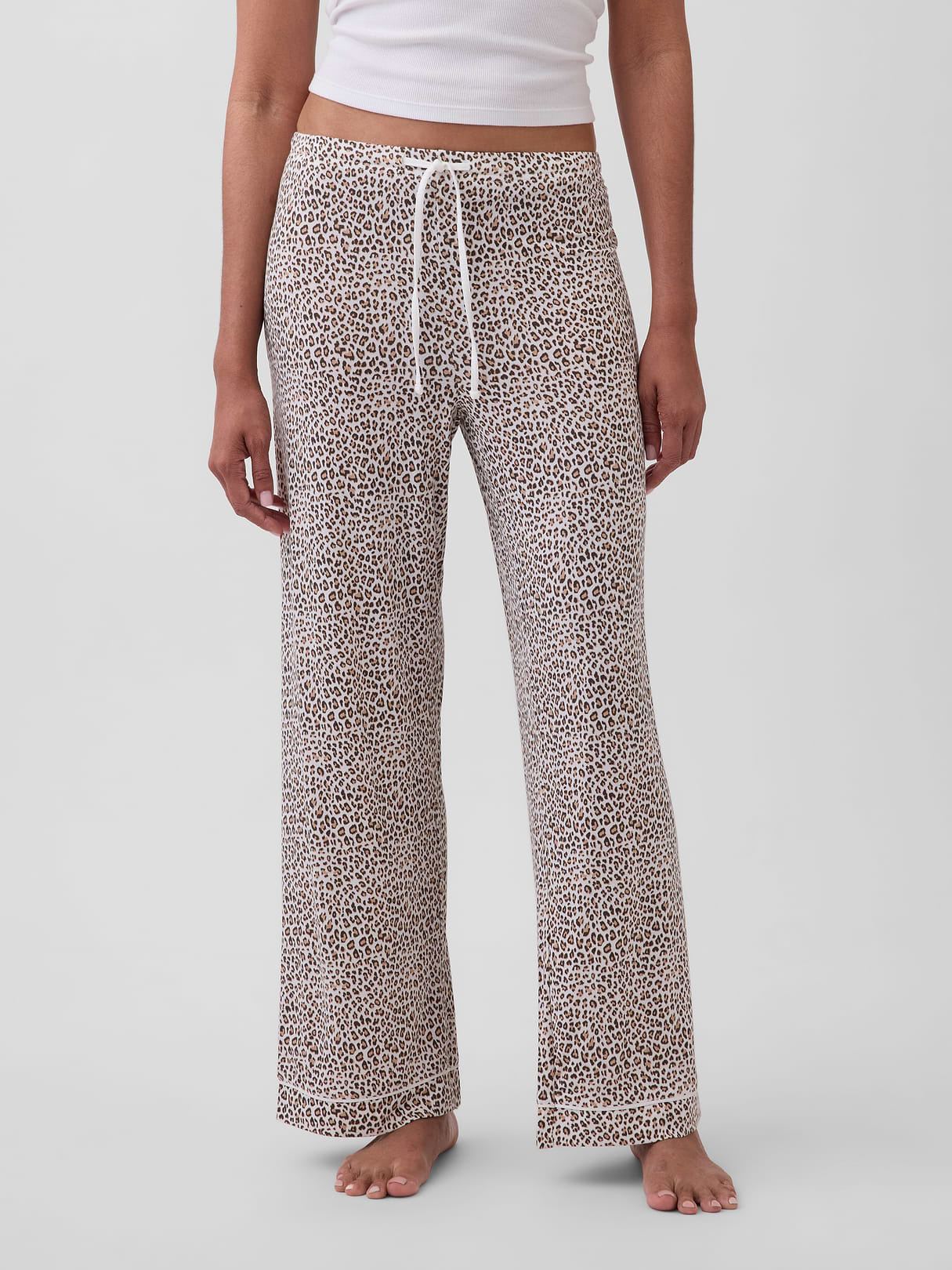 SoftMade Modal PJ Pants - Leopard brown print