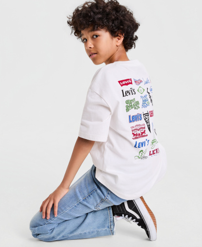 Levi's Boys 8-20 Heritage Logos Tee & 514™ Straight On The Move Jeans - Basil Sky