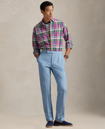 Polo Ralph Lauren Men's Classic-Fit Oxford Shirt - Pink Blue Multi