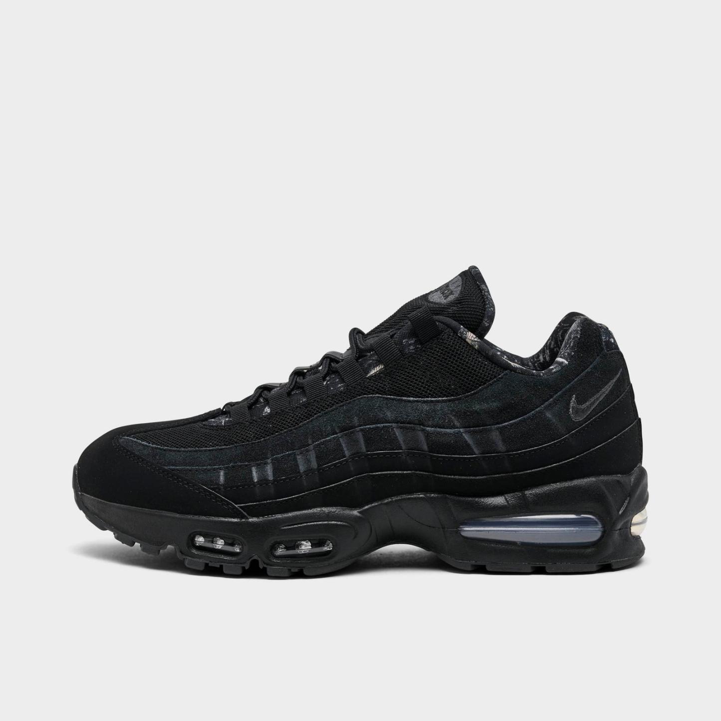 Men's Nike Air Max 95 Big Bubble Casual Shoes - Black/Dark Smoke Grey/Metallic Cool Grey/Black