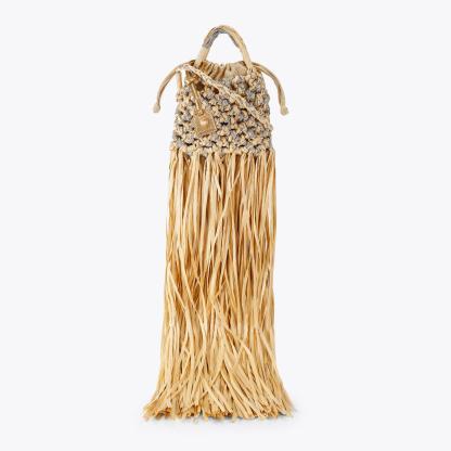 Kurt Geiger London Mini Macrame Crystal Bag - Beige