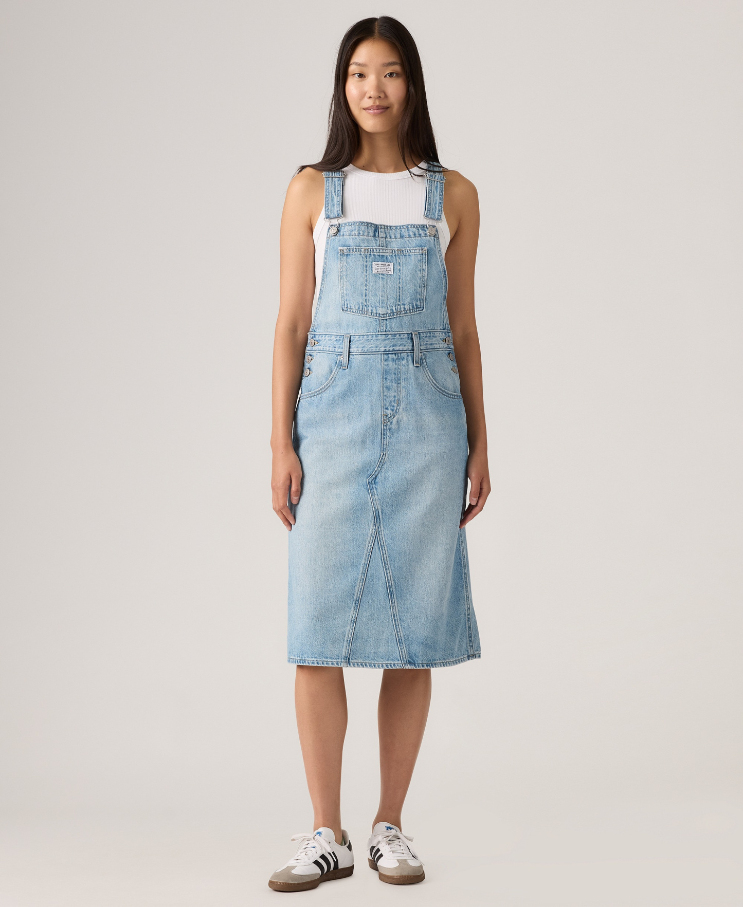 Levi's Women's Decon Relaxed-Fit Sleeveless Skirtall Dress - Summer Job Skirtall