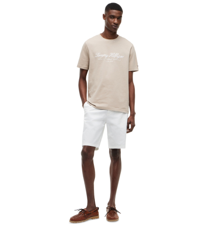 Tommy Hilfiger Men's Embroidery Script Logo T-Shirt - Batique Khaki