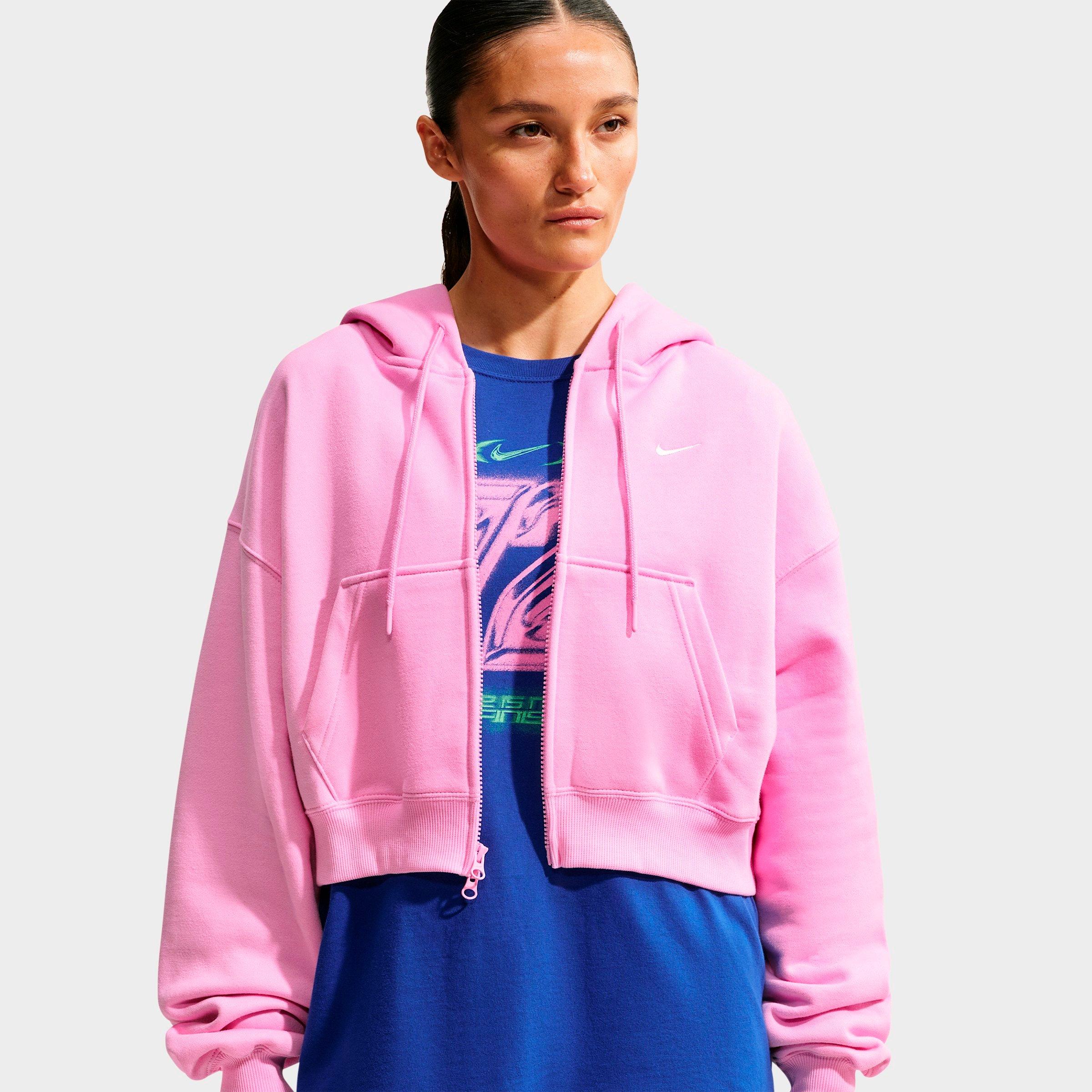 Women's Nithtke Studio Fleece Medium-Weight Oversized Cropped Full-Zip Hoodie - Pink Rise/Sail