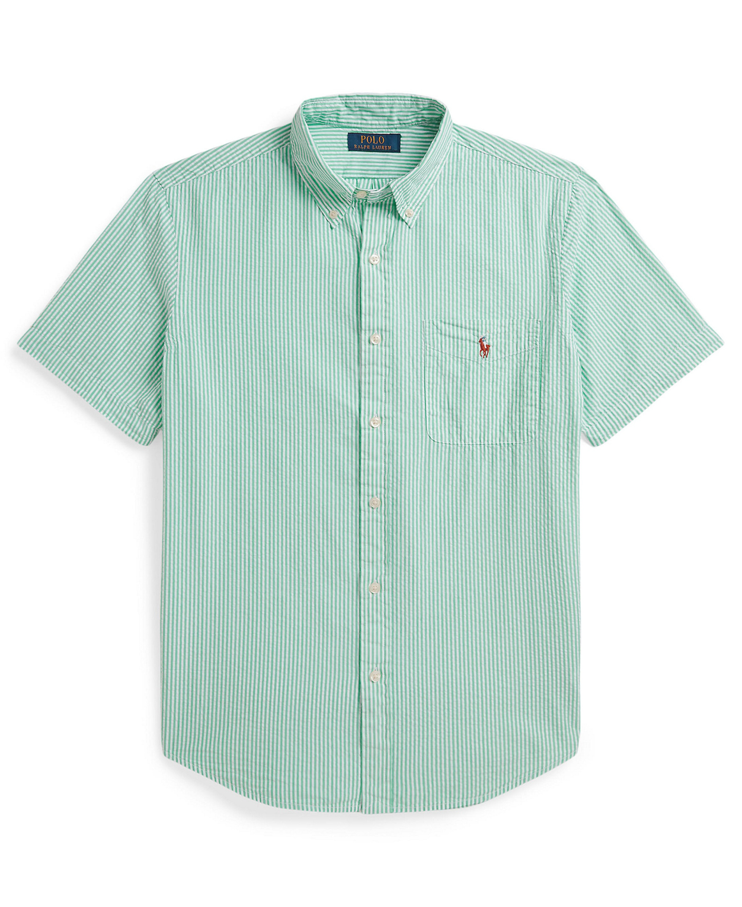 Polo Ralph Lauren Men's RL Prepster Classic-Fit Seersucker Shirt - Green/White