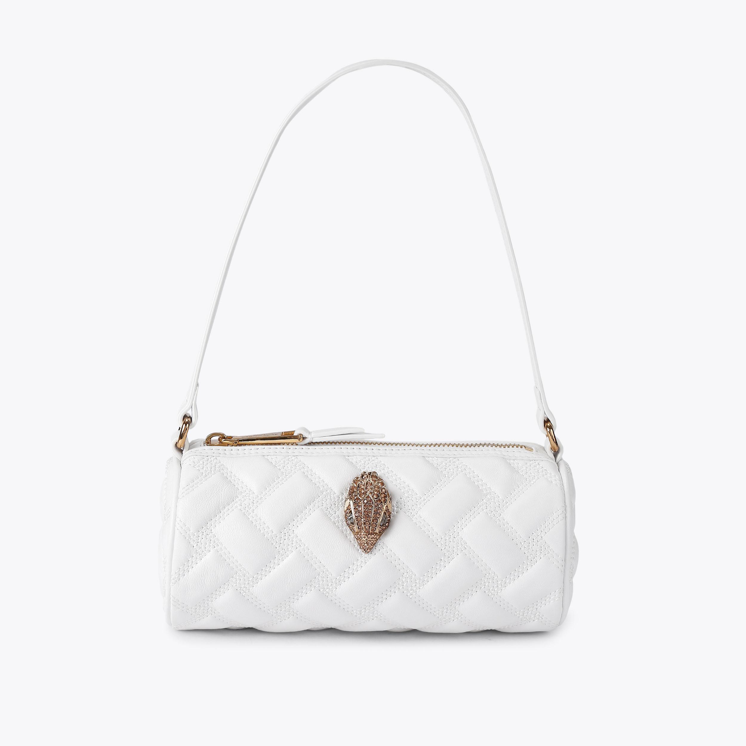 Kurt Geiger London Small Kensington Barrel Bag - White