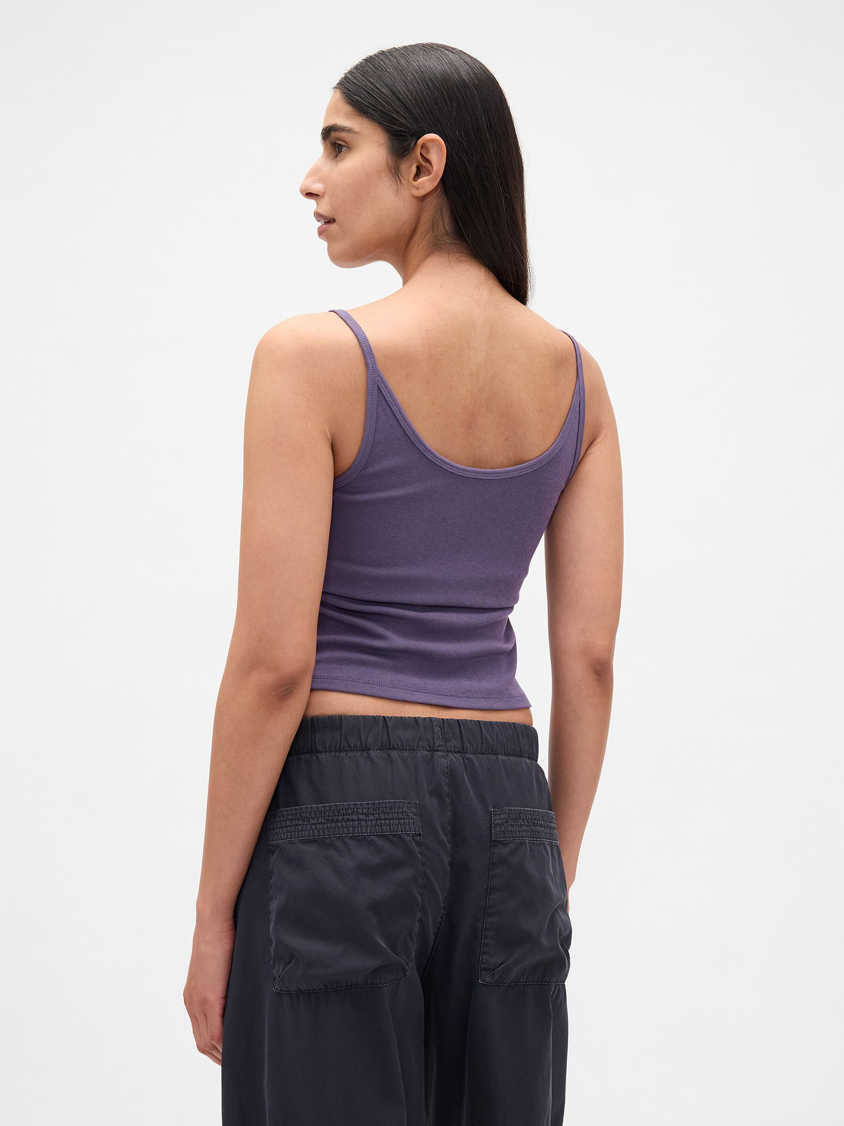 Modern Crop Cami - Dark purple violet