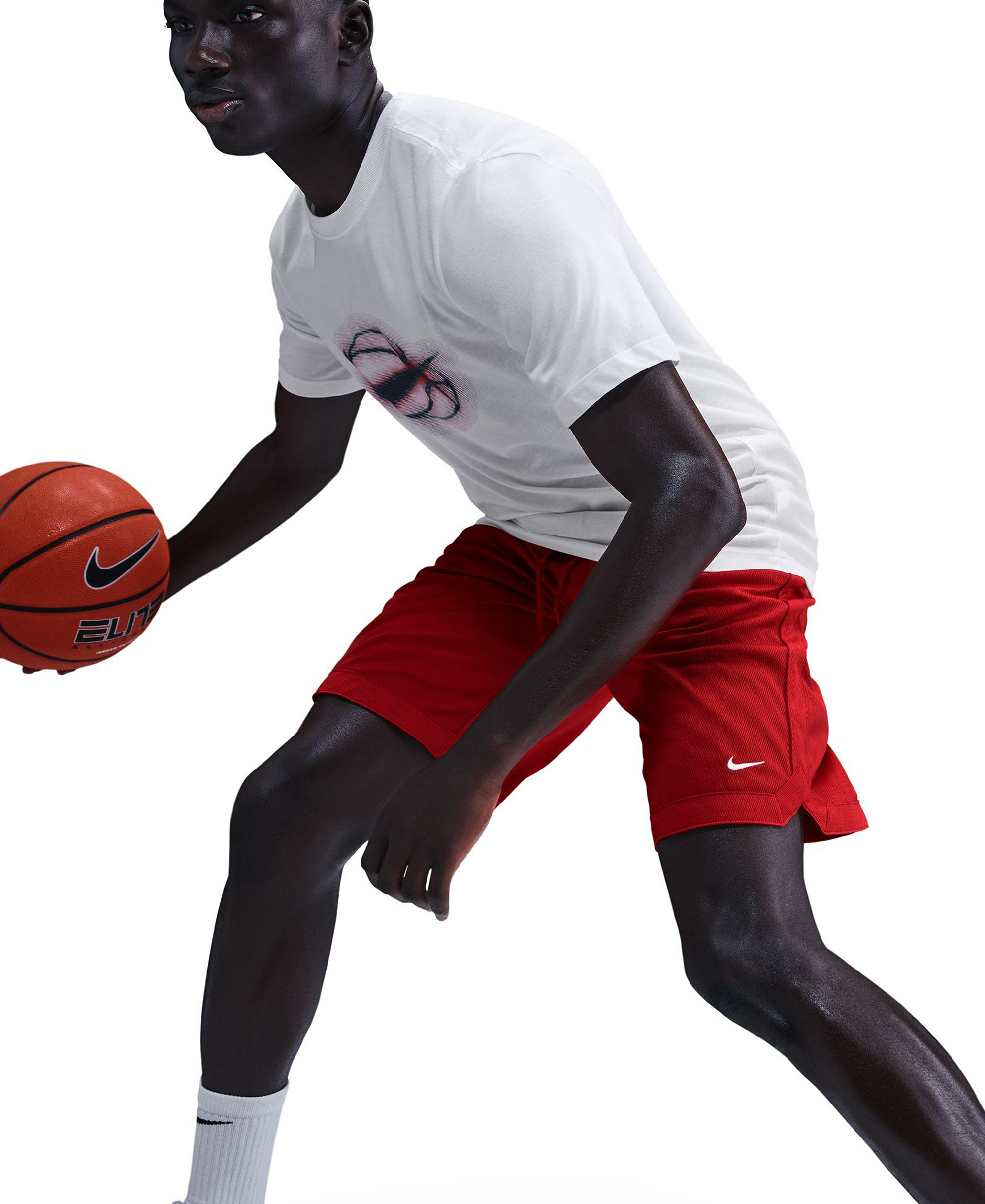 Nike Men's DNA Academy Dri-FIT Basketball Shorts, 11" Inseam - University Red/White