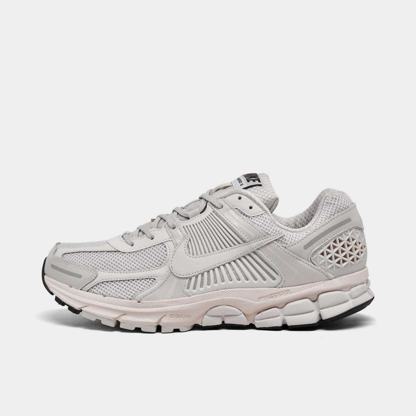 Men's Nithtke Zoom Vomero 5 Casual Shoes - Part 1 - Vast Grey/Black/Sail/Vast Grey - Left shoe facing left. Outside of the shoe.