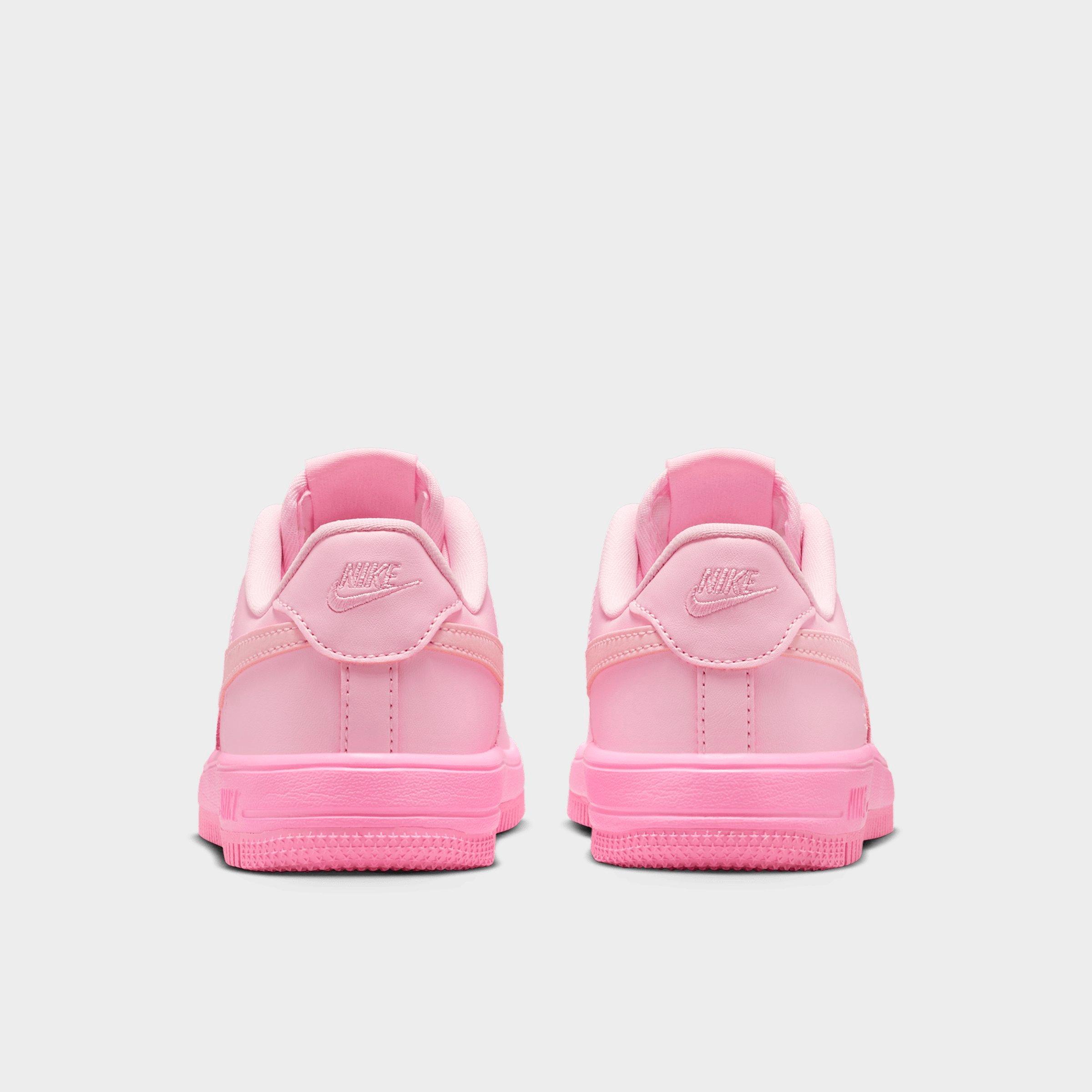 Little Kids' Nithtke Force 1 Casual Shoes - Part 1 - Pink Foam/Pink Rise - Back view