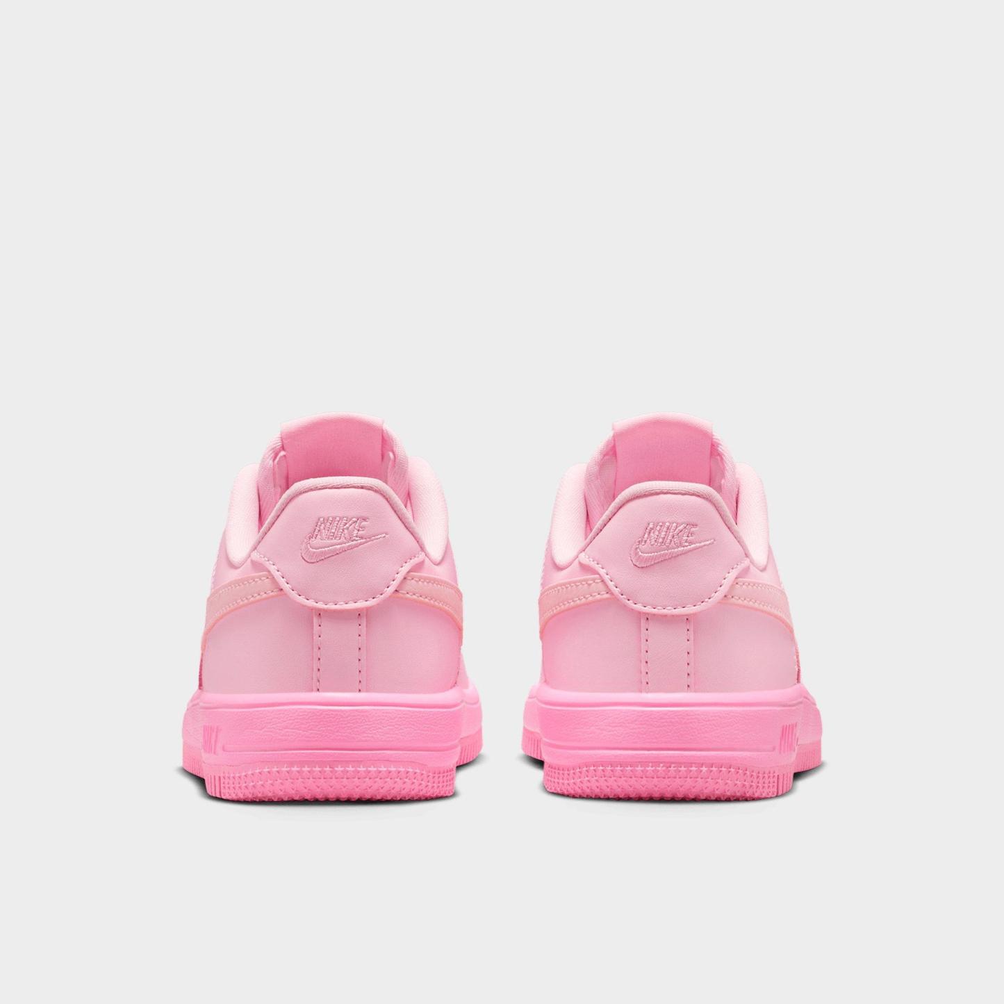 Little Kids' Nithtke Force 1 Casual Shoes - Part 1 - Pink Foam/Pink Rise - Back view