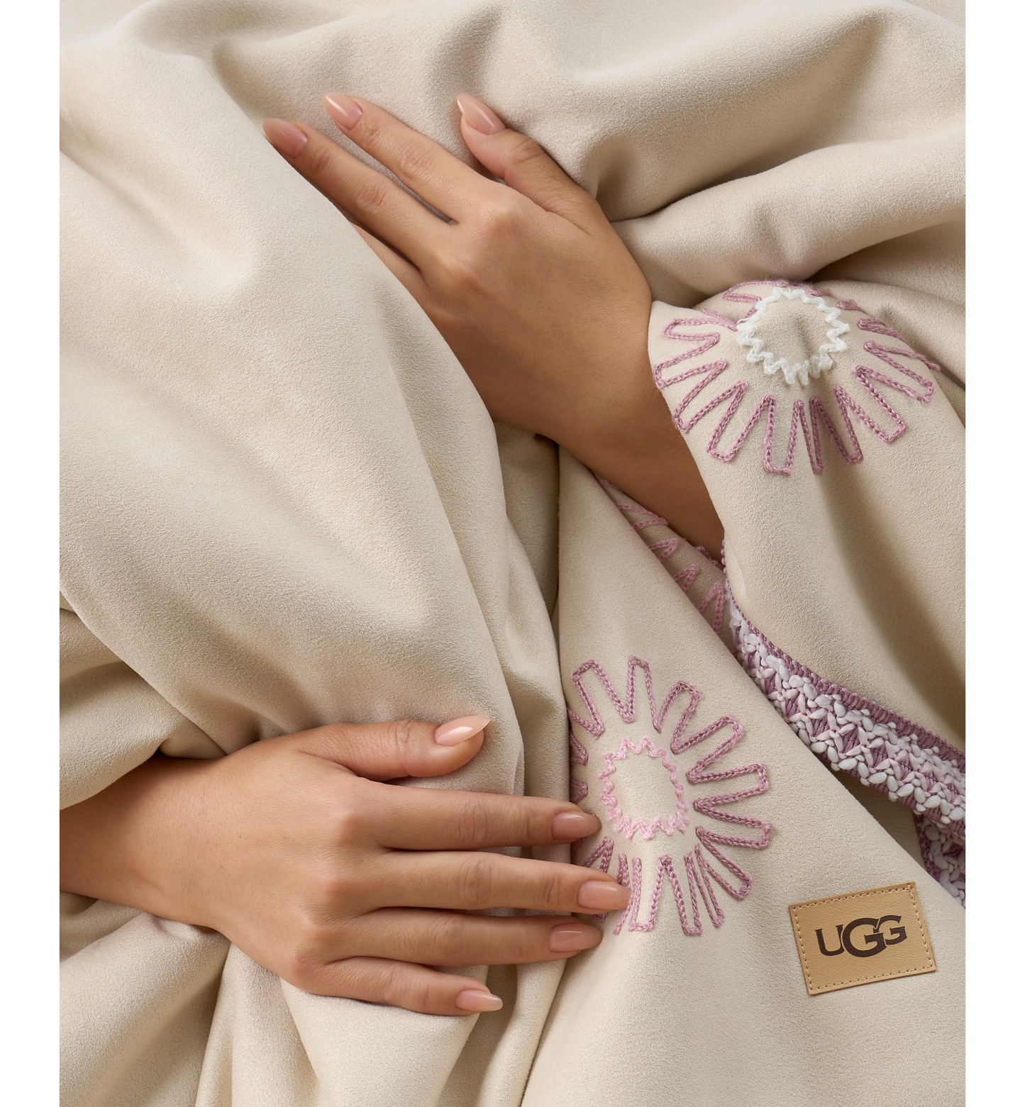 UGG® Kirkwood UGG Braid Throw, 50" x 70" - Cream