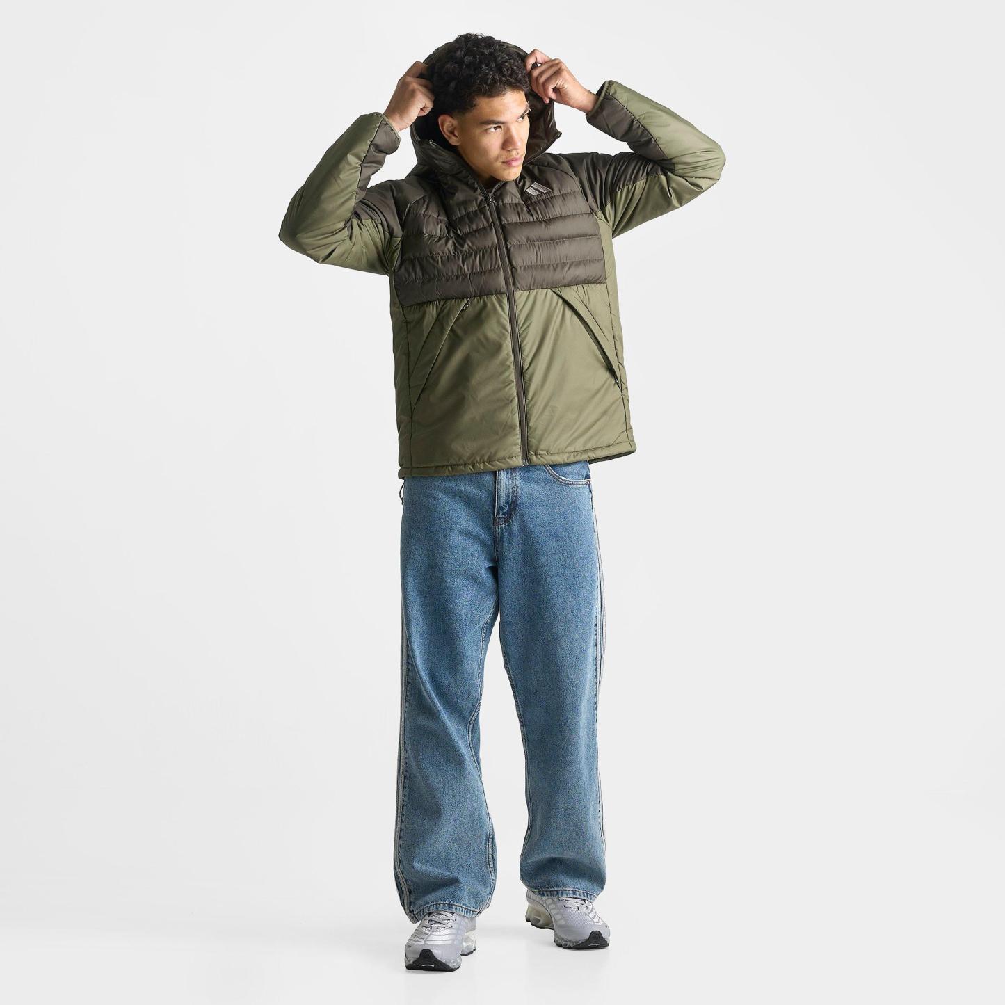 Men's adidas TERREX Multi CLIMAWARM Insulated Hooded Jacket - Shadow Olive/Olive Strata