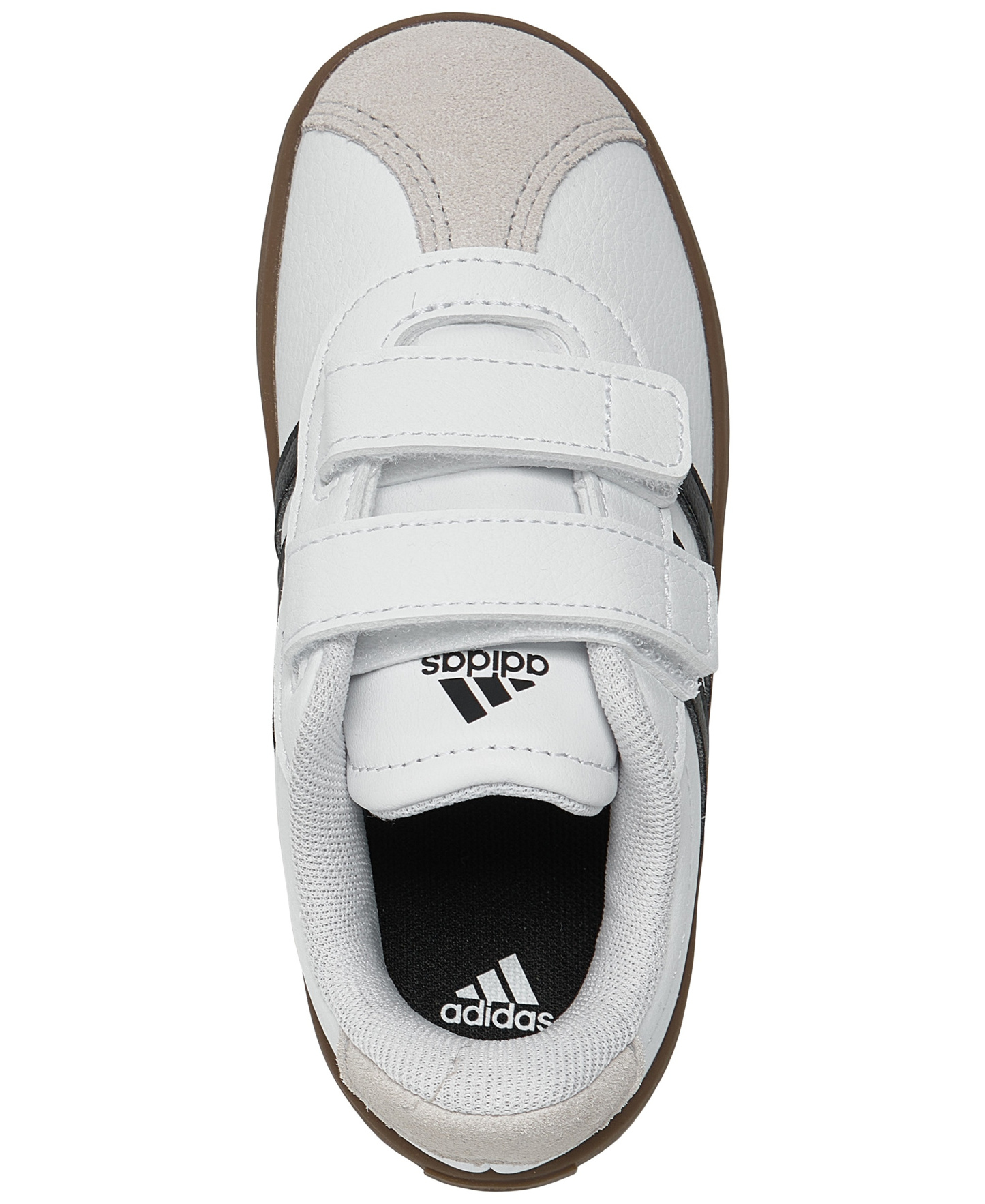 adidas Toddler Kids VL Court 3.0 Fastening Strap Casual Sneakers from Finish Line - White, Black
