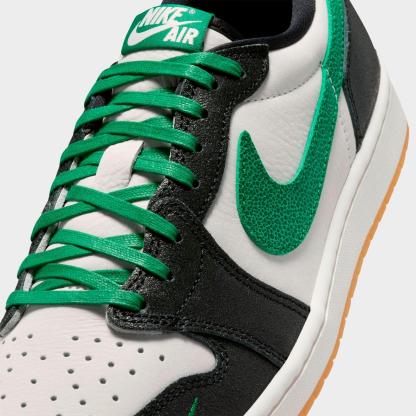 Men's Air Jordan Retro 1 Low OG Casual Shoes - Phantom/Pine Green/Black - view 3