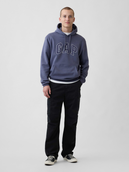 Adult VintageSoft Arch Logo Hoodie - Storm blue