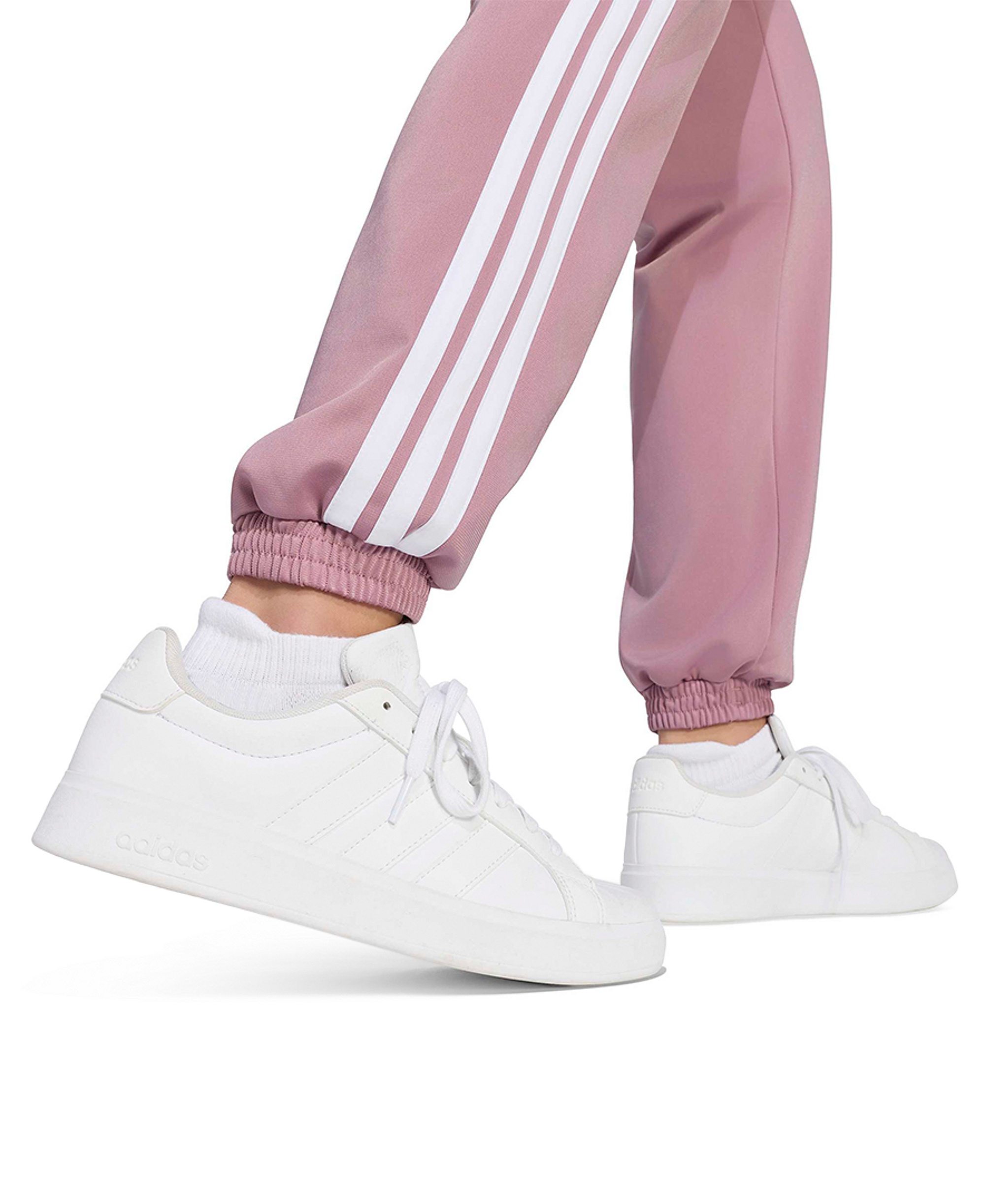 adidas Women's Tricot 3-Stripes Track Pants - Magic Mauve/white