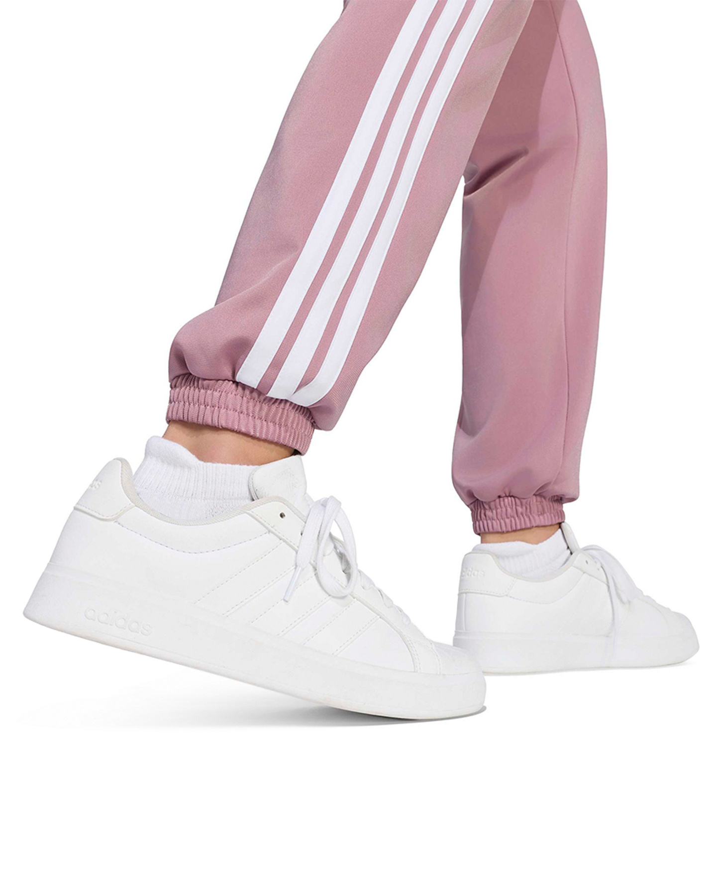 adidas Women's Tricot 3-Stripes Track Pants - Magic Mauve/white