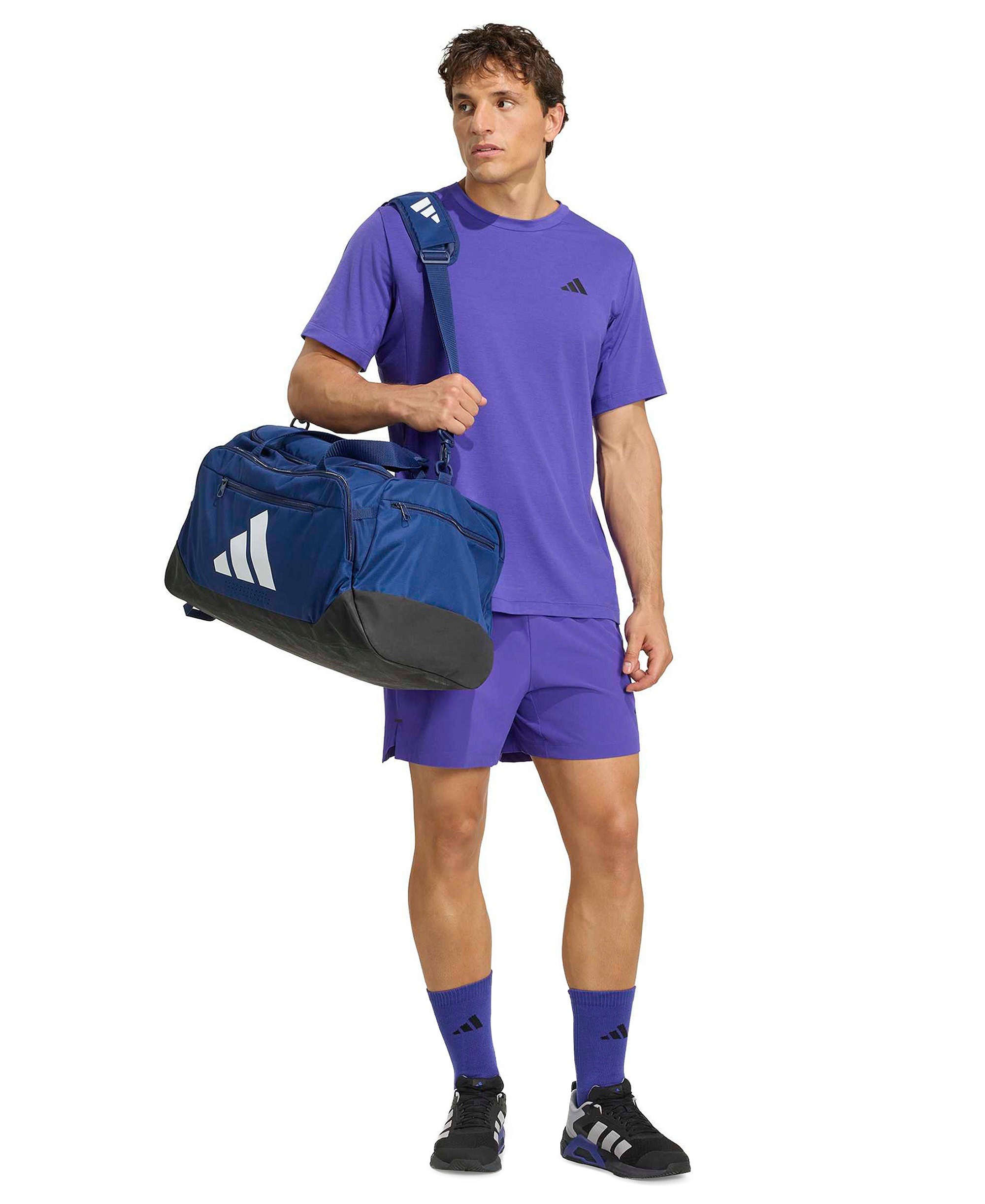adidas Men's Designed Training Essentials Logo T-Shirt - Pure Purple