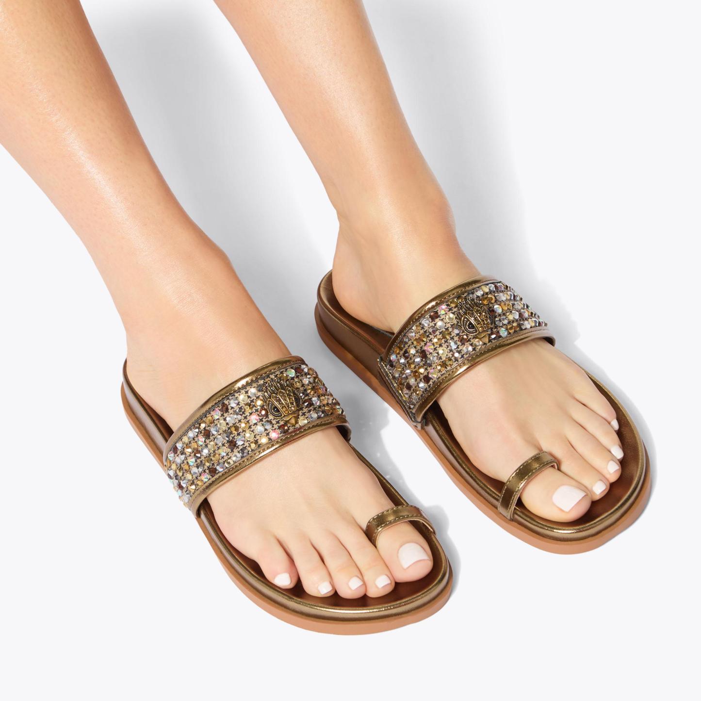 Kurt Geiger London Mesh Toe Thong Sandal - Metallics - view 2