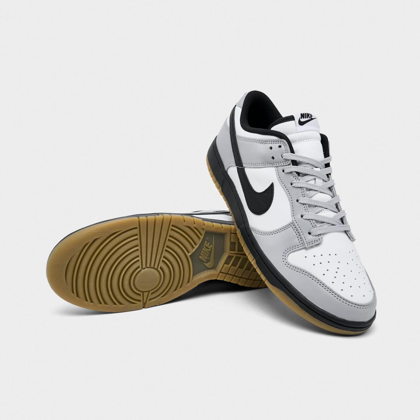 Men's Nithtke Dunk Low Retro Casual Shoes - Part 1 - White/Black/Wolf Grey/Gum Light Brown - Detail shot