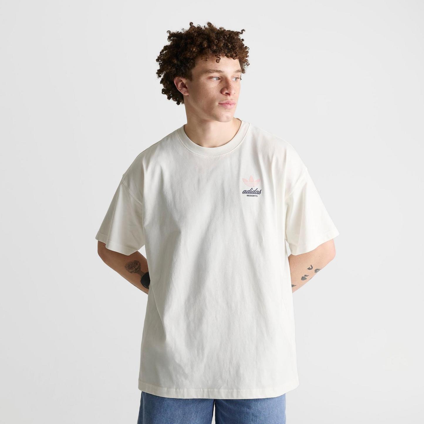 Men's adidas Originals Resort Graphic T-Shirt - Off White - view 3