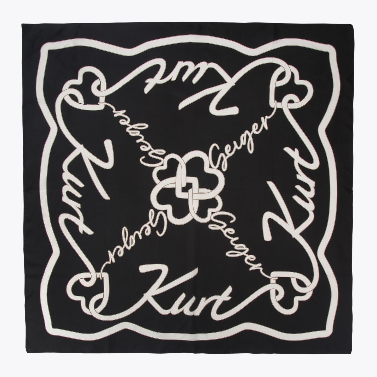 Kurt Geiger London Large Square Scarf - Black - view 3