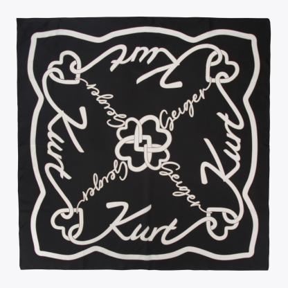 Kurt Geiger London Large Square Scarf - Black - view 3