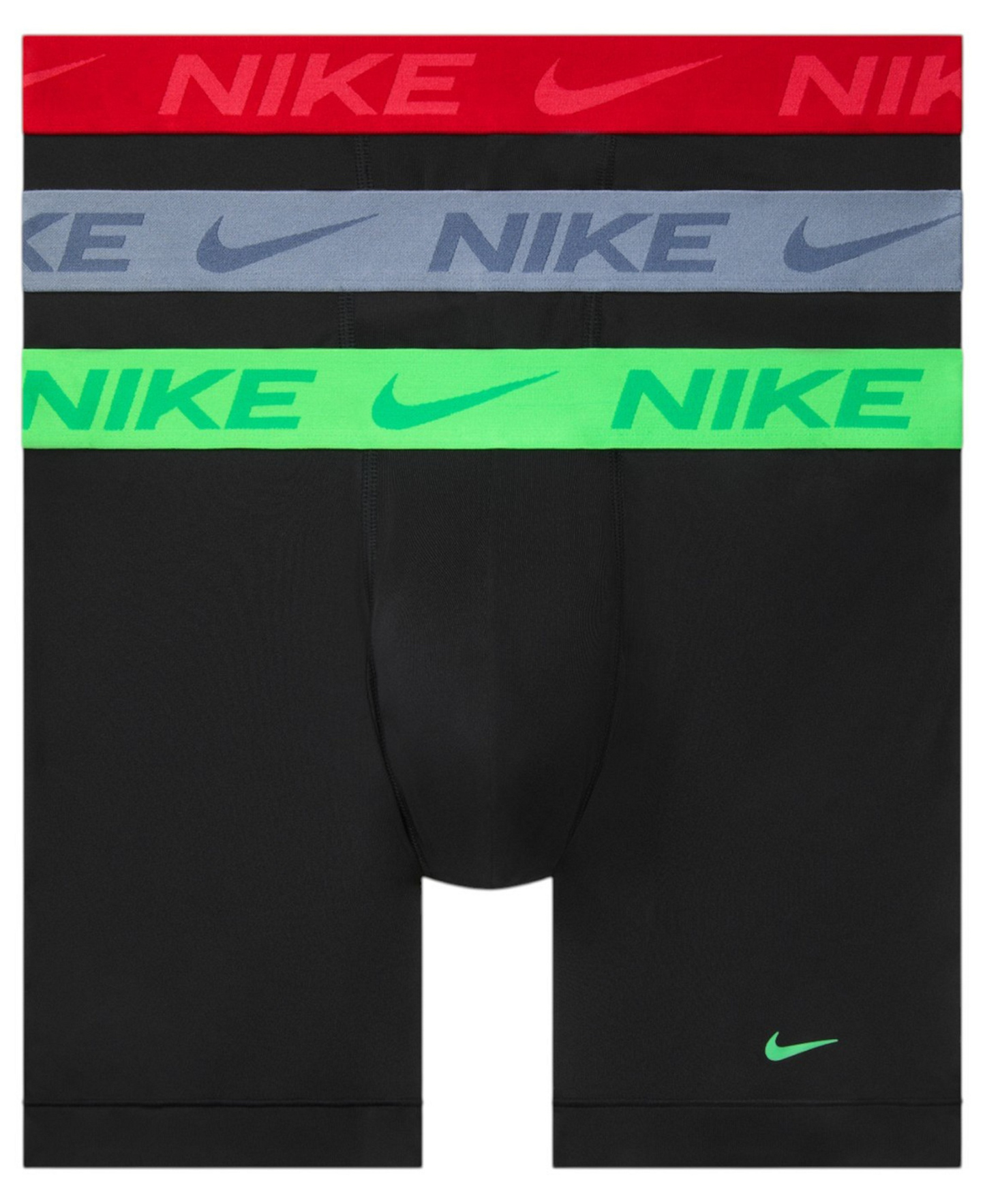 Nike Men's DRI-FIT Essential Micro Boxer Briefs, 3-Pack - Obsidian Splatter Camo Print/Football Blue/Black