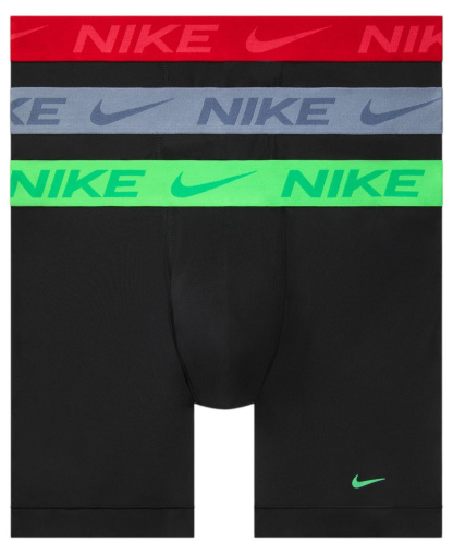 Nike Men's DRI-FIT Essential Micro Boxer Briefs, 3-Pack - Obsidian Splatter Camo Print/Football Blue/Black