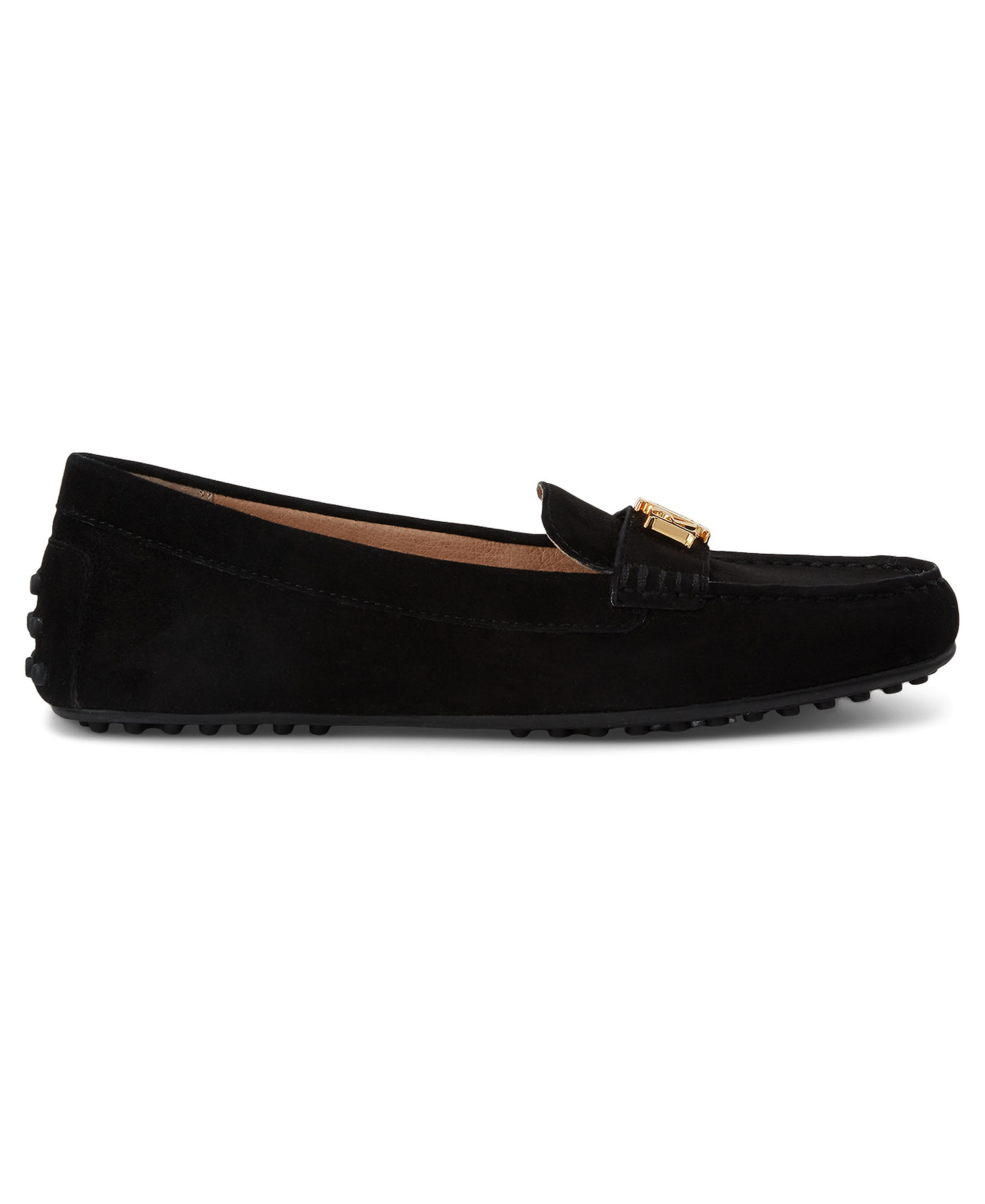 Lauren Ralph Lauren Women's Barnsbury Round Toe Loafers - Black Suede