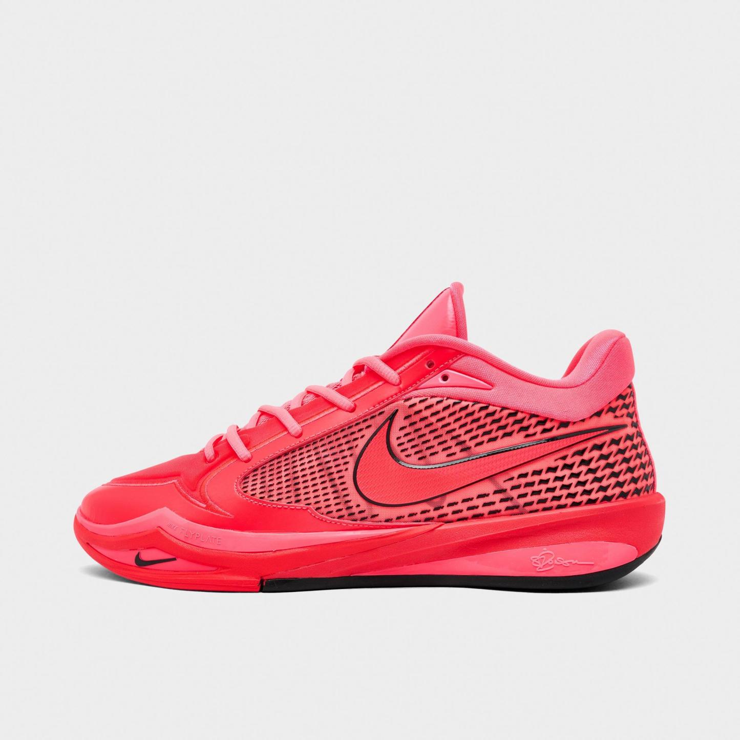 Nithtke Sabrina 4 Basketball Shoes - Bright Crimson/Black/Hot Punch/Infrared - Left shoe facing left. Outside of the shoe.
