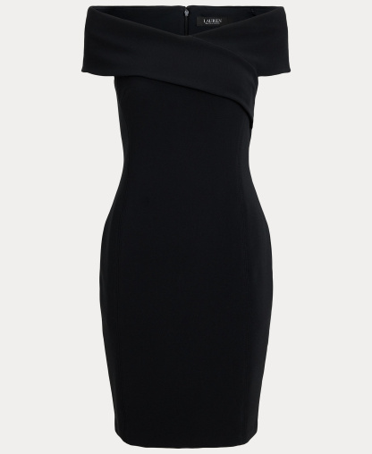 Lauren Ralph Lauren Women's Faille Off-the-Shoulder Cocktail Dress - Black