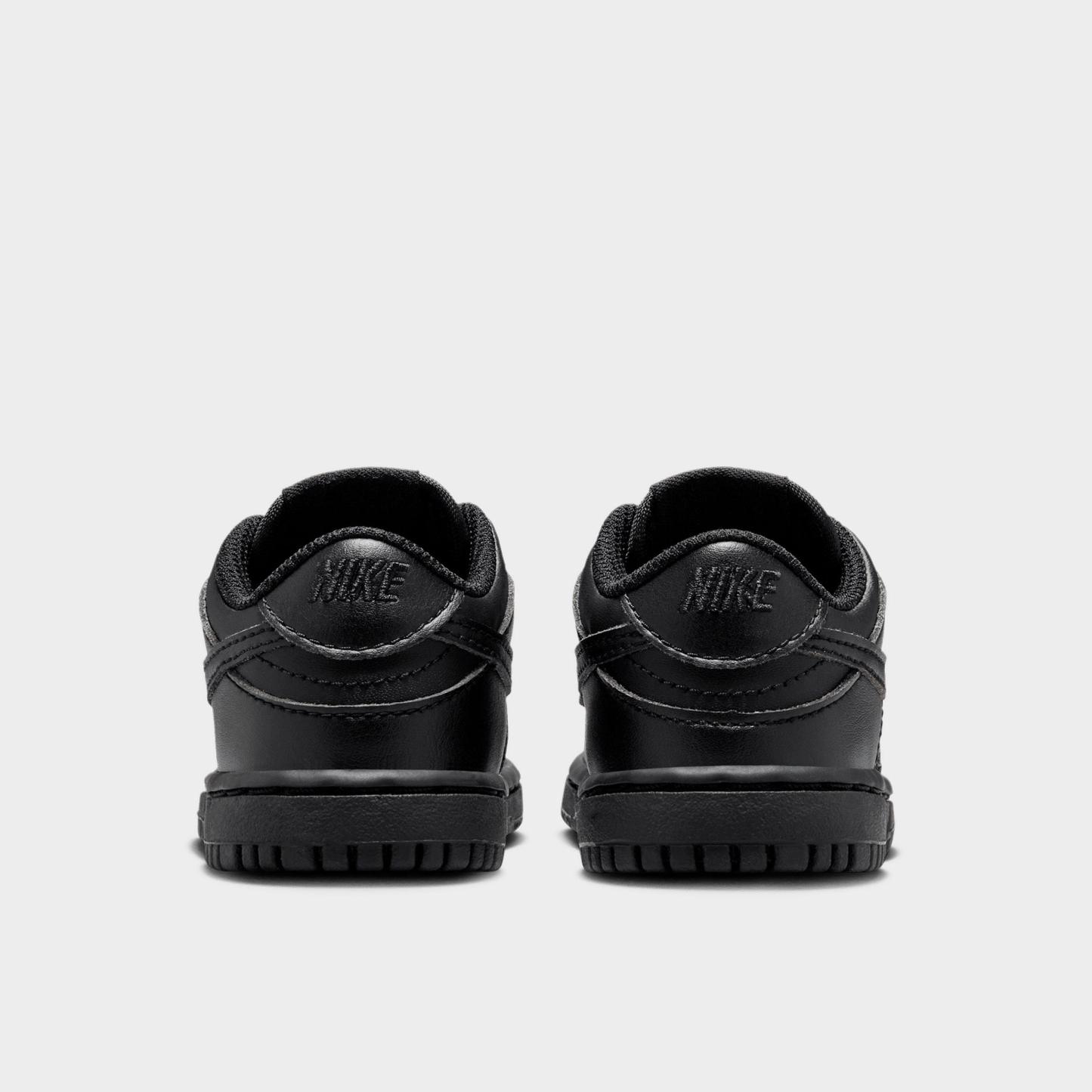 Kids' Toddler Nithtke Dunk Low Casual Shoes - Black - Back view