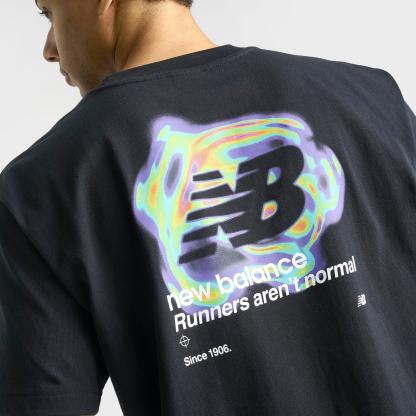 Men's New Balance Heat Map Motion T-Shirt - Black - view 5