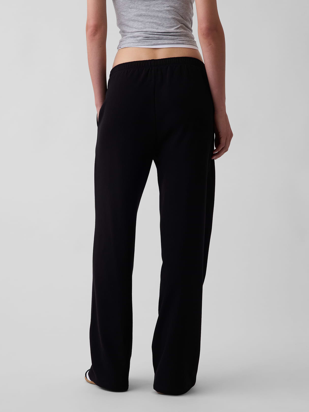 Mid Rise VintageSoft Terry Loose Sweatpants - Black