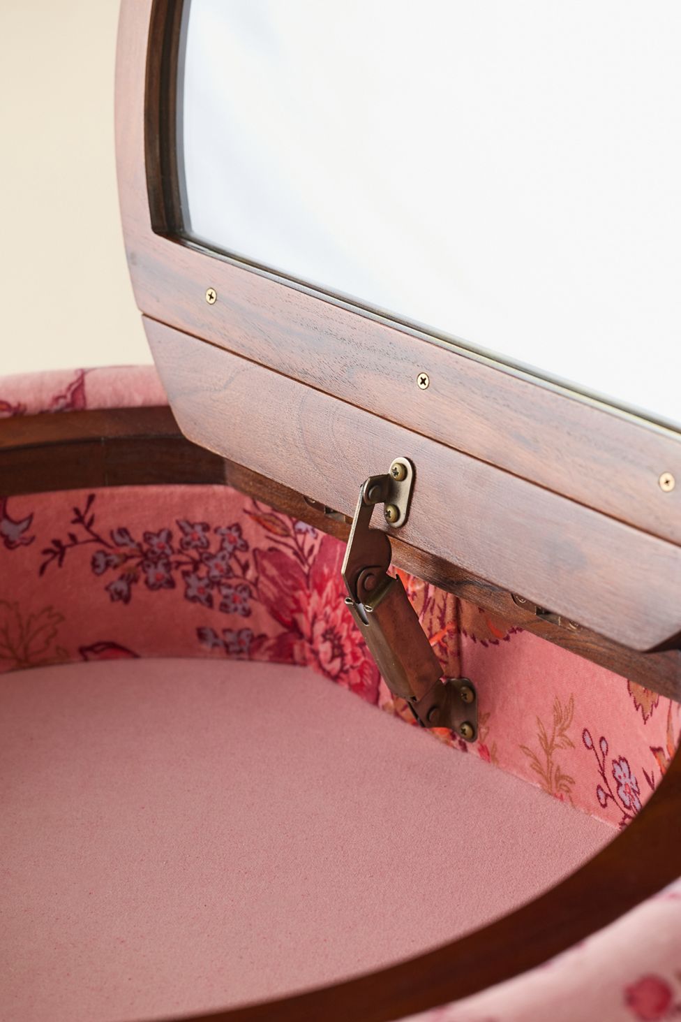 Jane Upholstered Vanity & Stool Set - Pink Floral - view 4