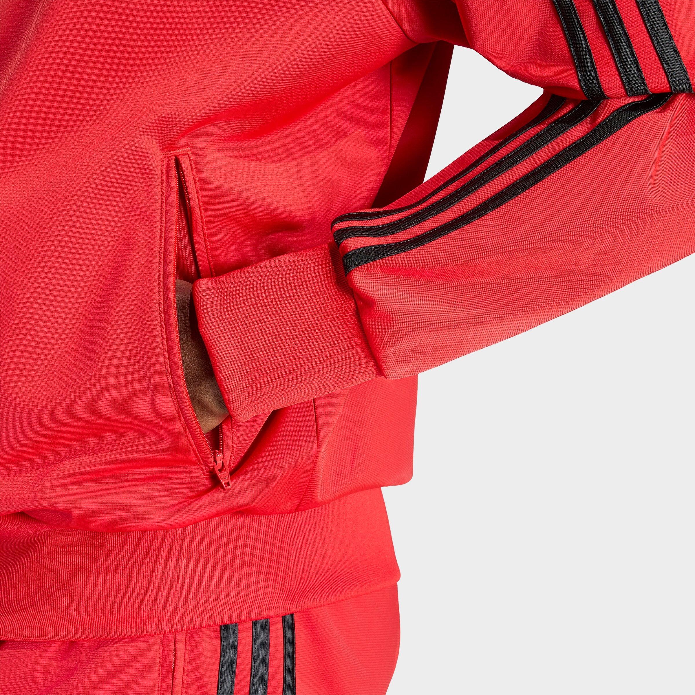 Men's adidas Originals adicolor Sport Firebird Full-Zip Track Jacket - Vivid Red