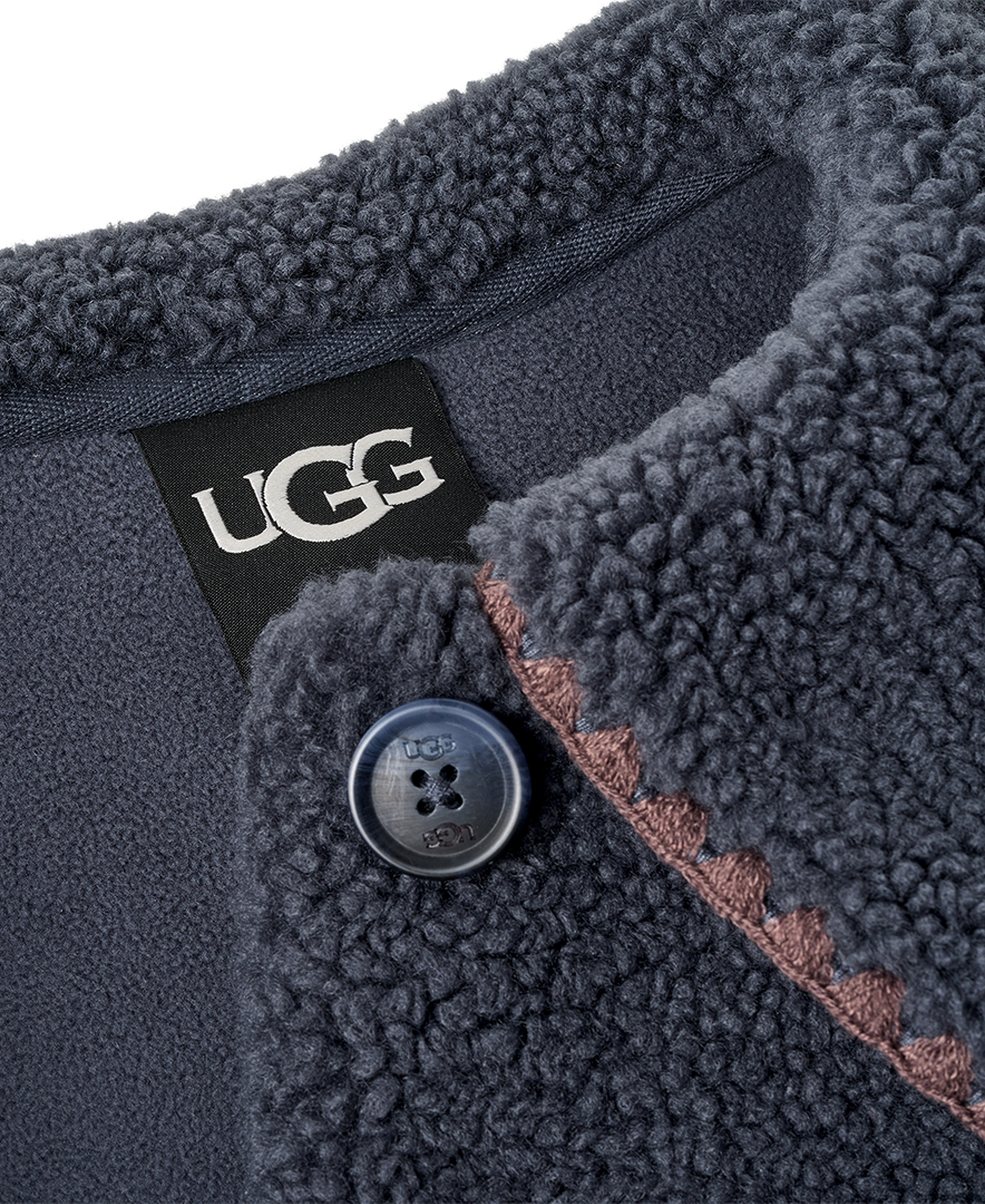 UGG Women's Nikia Relaxed-Fit Collared Neck Jacket - Eve Blue