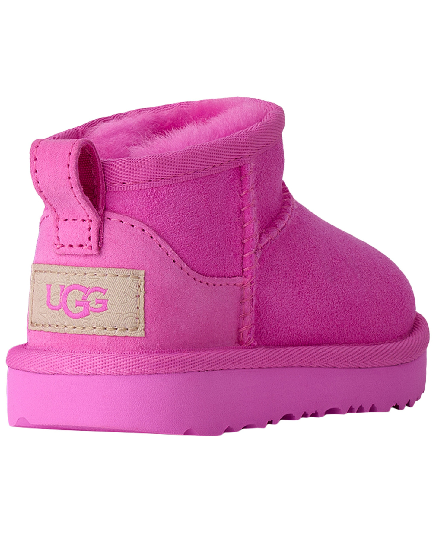 UGG® Toddler Classic Ultra Mini Round Toe Booties - Bright Fuchsia