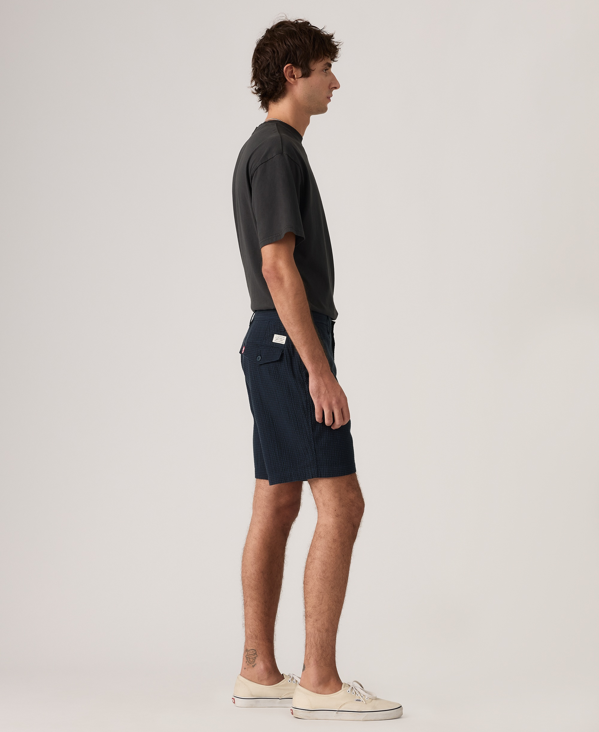 Levi's Premium Men's Authentic Regular-Fit 8" Chino Shorts - Navy Plaid