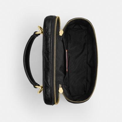 Rainer Crossbody Bag 18 With Quilting - Gold/Black - view 4